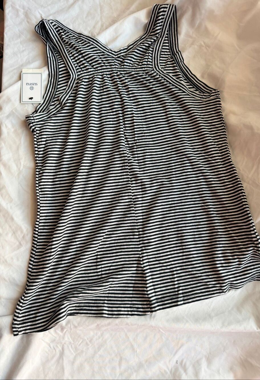 NEW Skims Cotton Ribbed Tank Top Women’s Size Small V- Neck Sleeveless Shirt